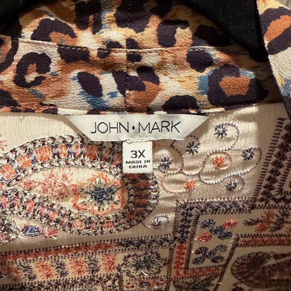 John Mark Multicolor Embroidered Kimono - Picture 3 of 5